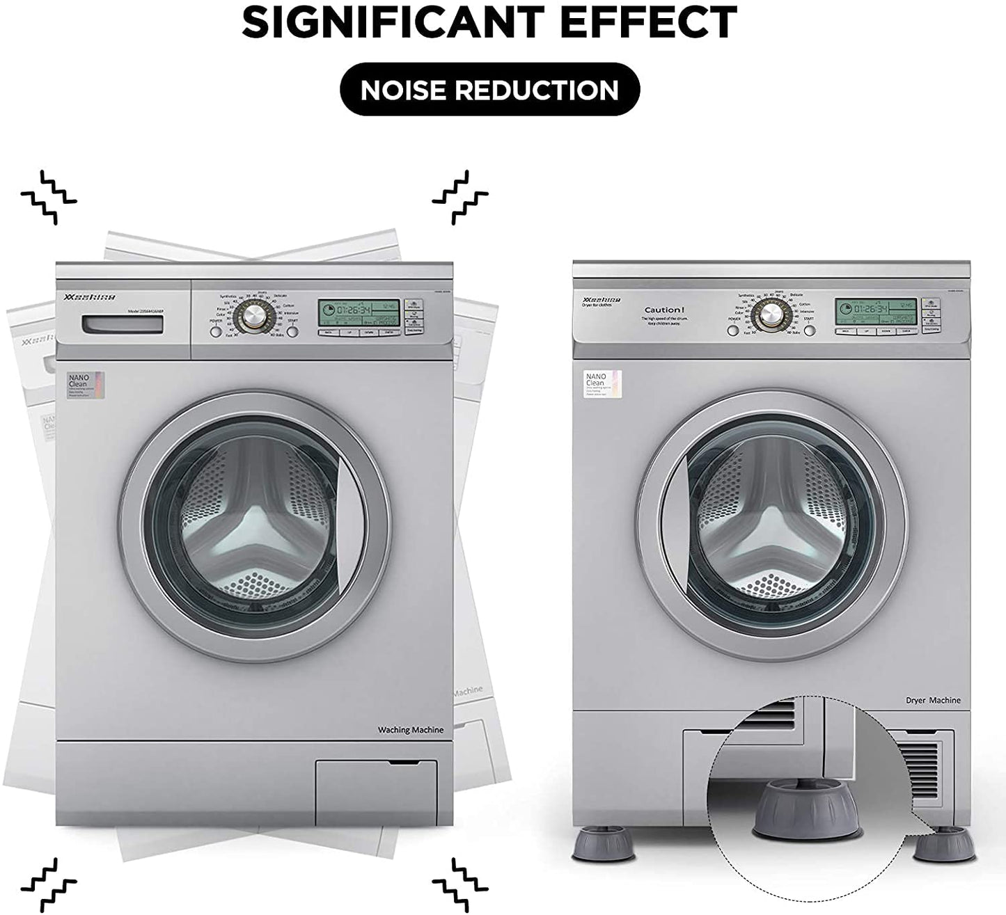 Anti-vibration Pads For Washing Machine (4 Units)
